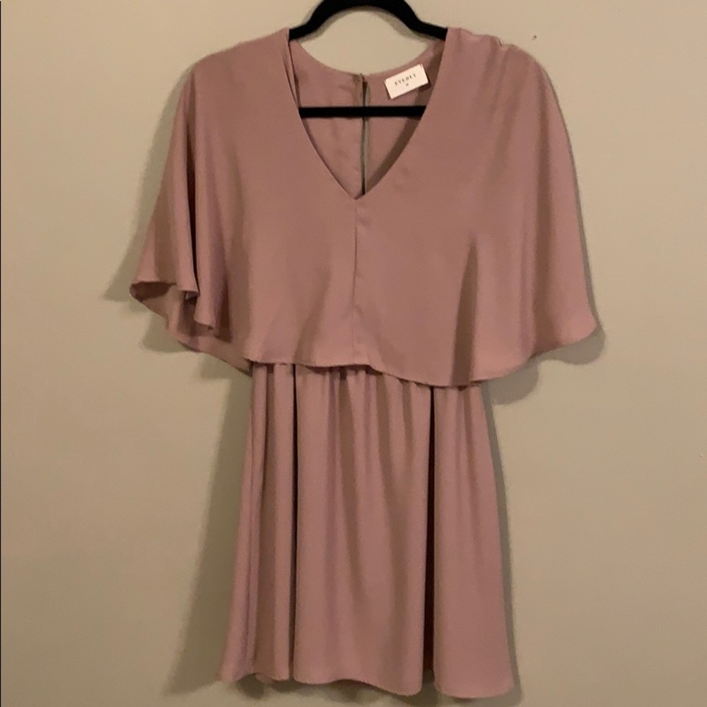 Mauve Scallop-top Dress